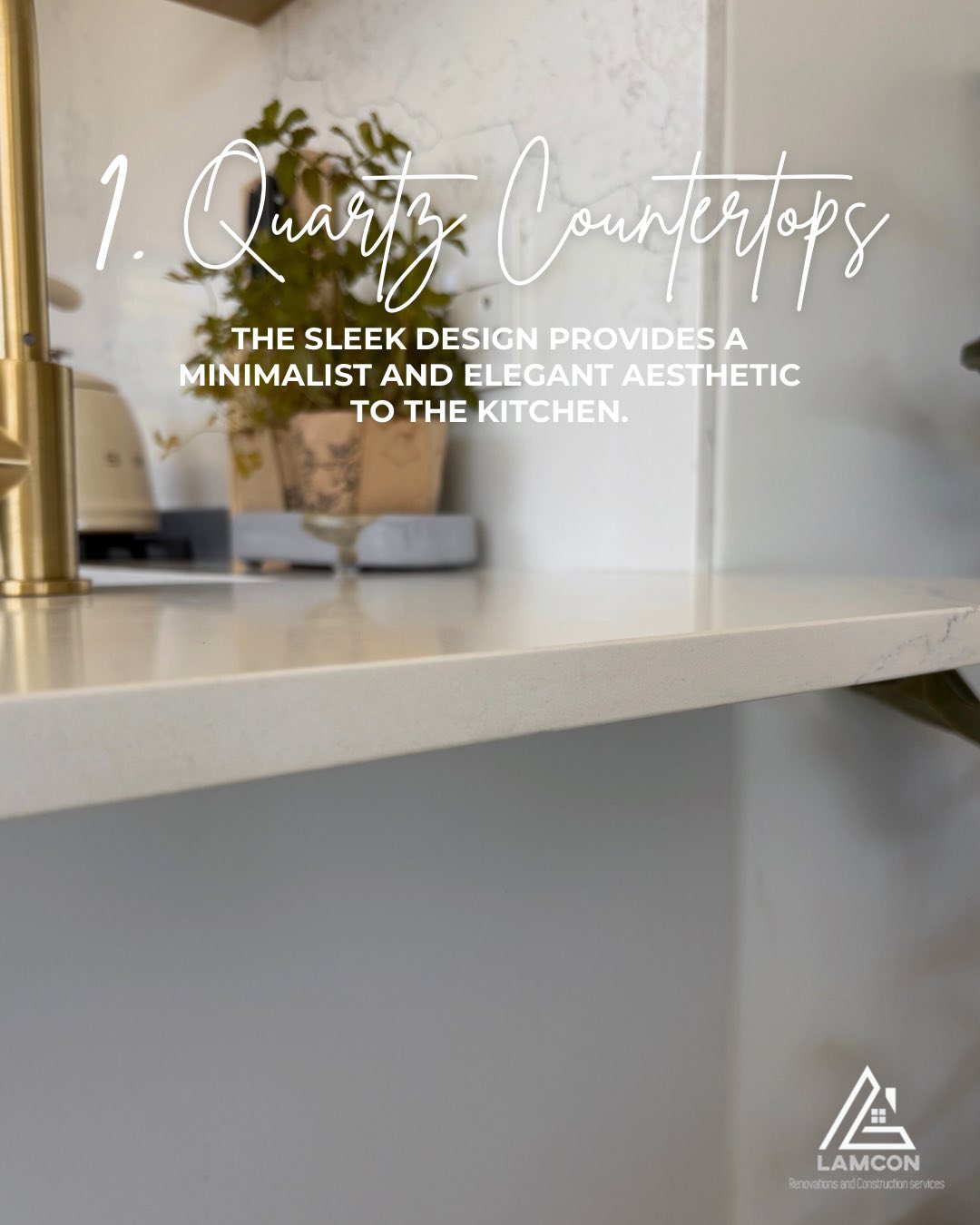 Quartz countertop installation