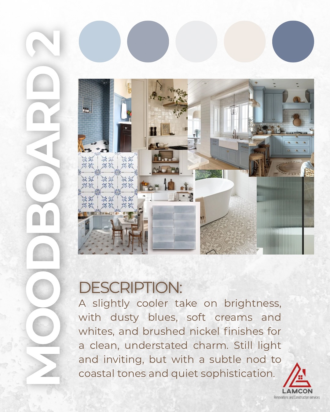 Interior design mood board